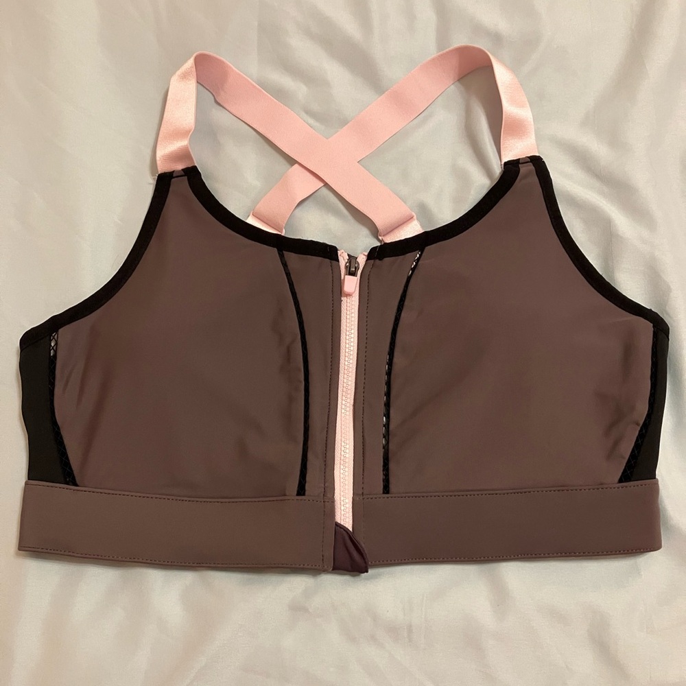 Women's Pink and Grey Sports Bra New w/o tags